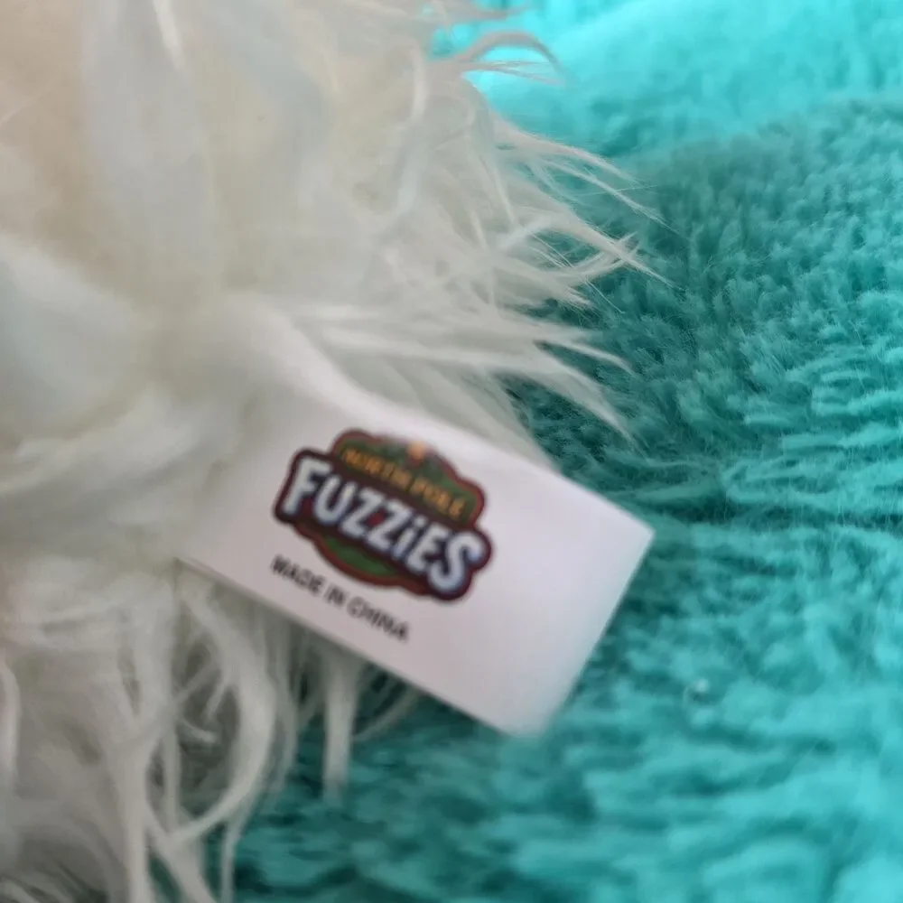 North Pole Fuzzies Yeti Medium Stuffed Animal Plush, White Blue, Super Soft